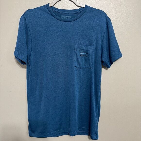 Patagonia blue men’s front pocket slim fit t-shirt size medium - Picture 1 of 5